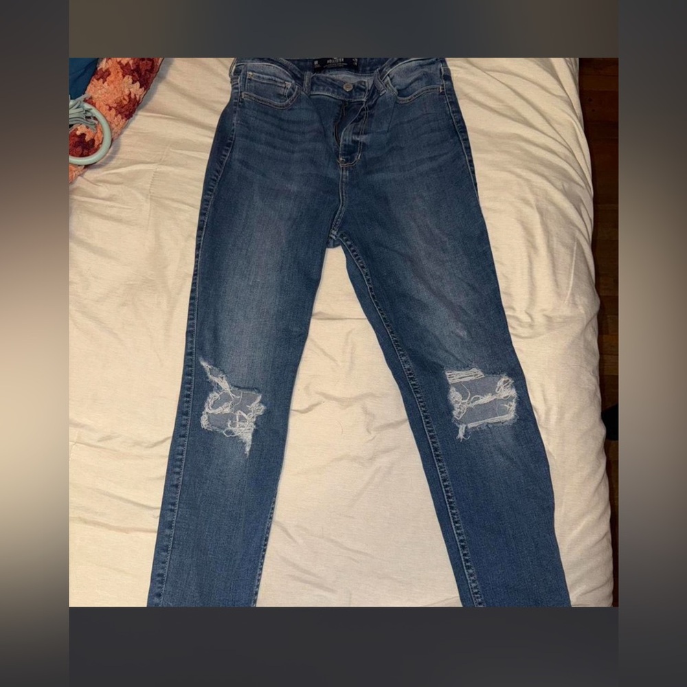 Hollister Blue Ripped Skinny Jeans
